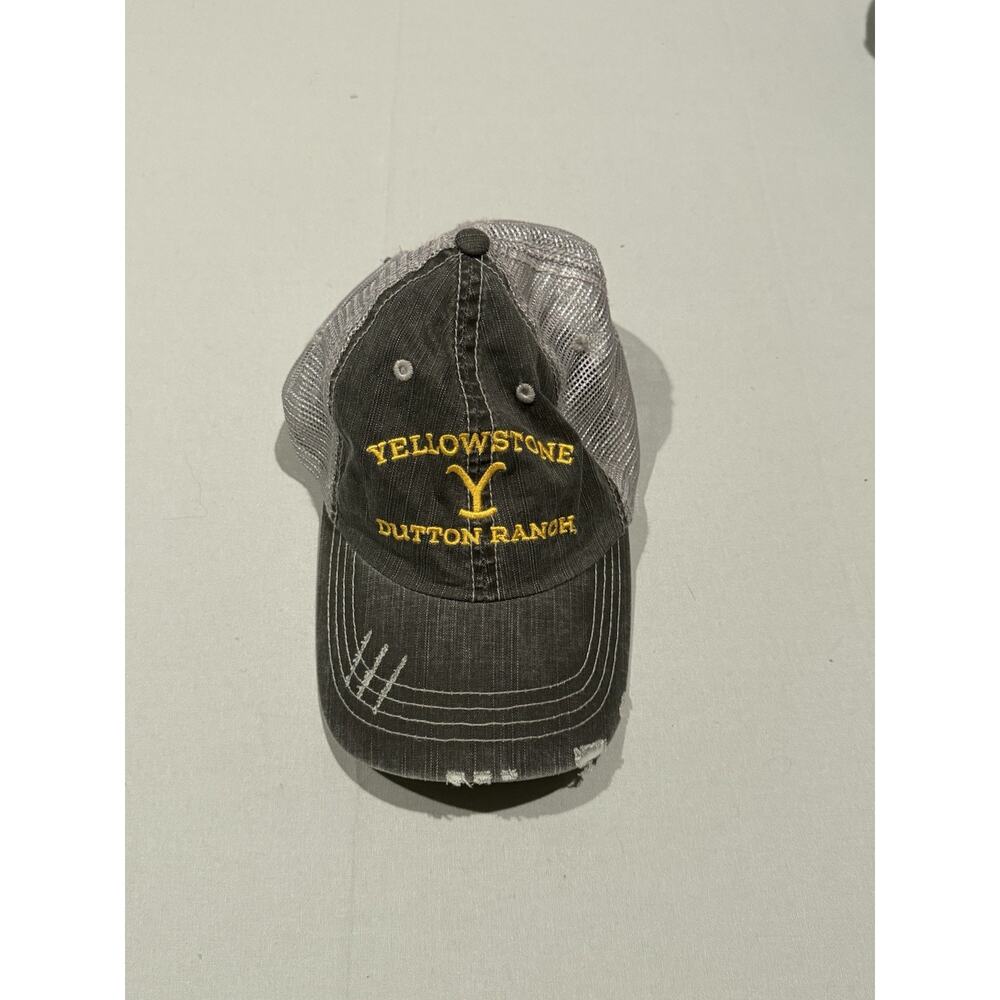 Yellowstone Dutton Ranch Embroidered Distressed Mesh Back Adjustable Hat - Picture 4 of 9